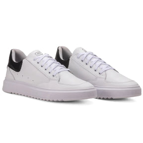 Sapatênis Casual masculino, branco e detalhe preto solado branco