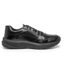 Tênis Casual Masculino de Sintético, cor preto com Solado preto - ELÁSTICO