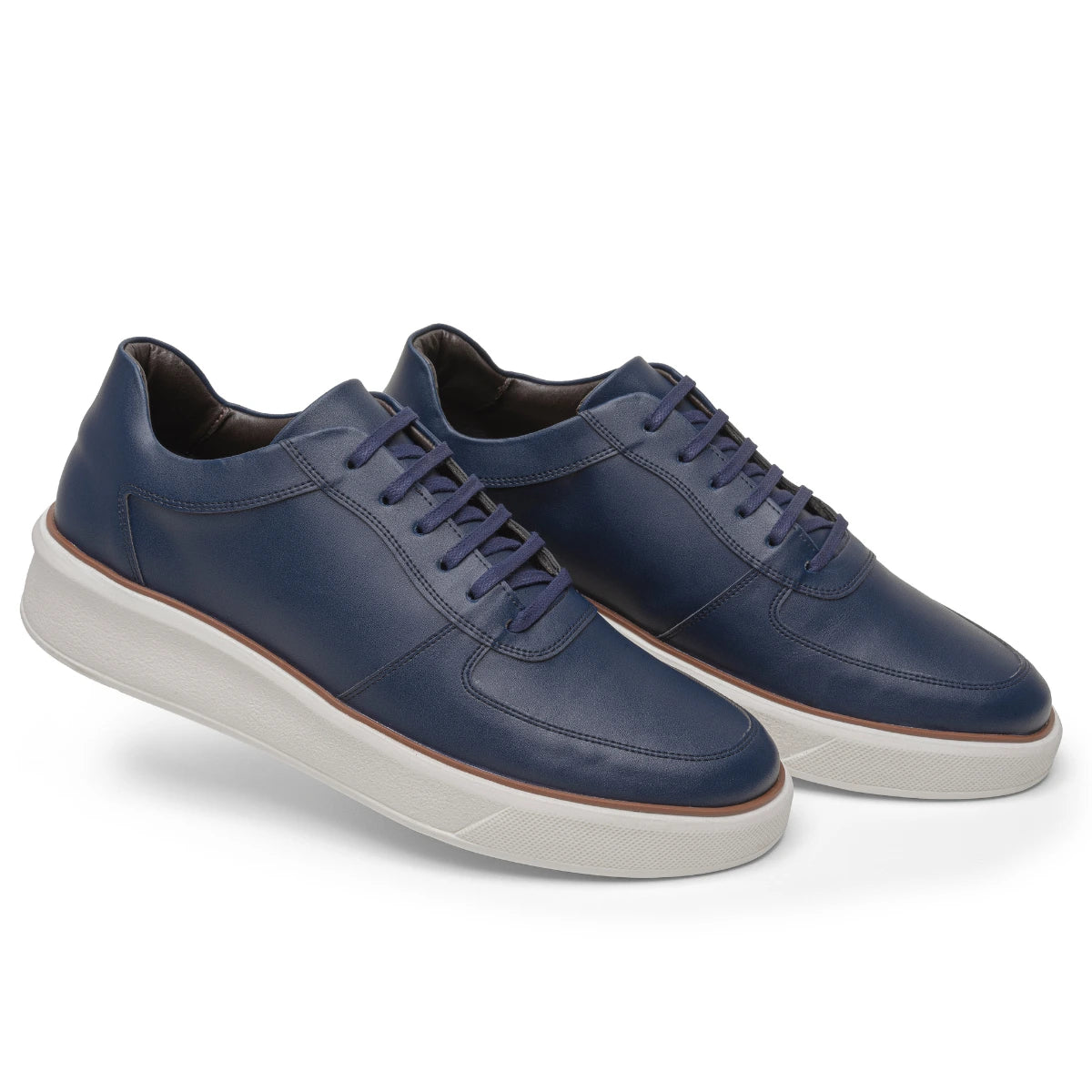 sapatenis maasculino de Sintético, cor azul com Solado Ambar/Branco