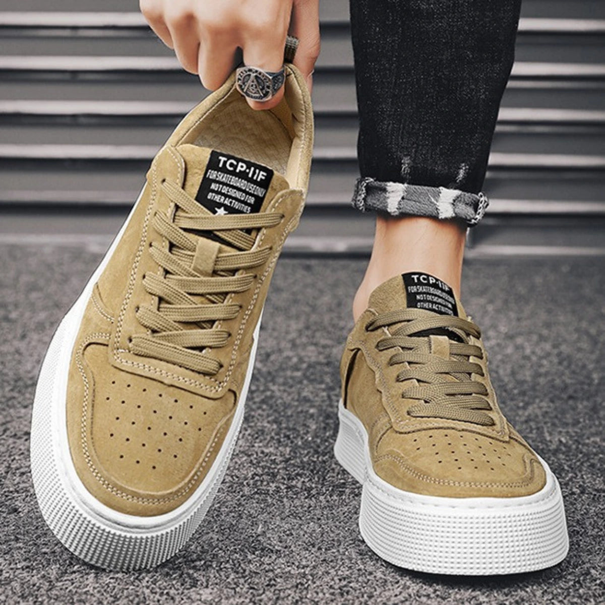 Tênis Masculino Casual de Camurça | Dom Polo ETF