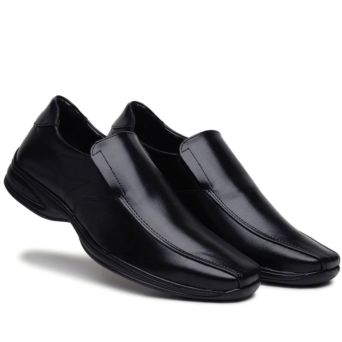 Sapato Conforto Masculino de Sintético,  com Solado Preto