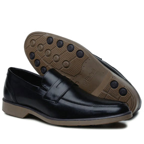 Sapato Casual Masculino de Sintético, cor Preta/Marrom