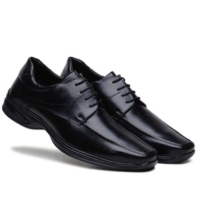 Sapato Conforto de Amarrar Masculino de Sintético, com Solado Preto